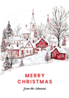 Winter Christmastime Village Front