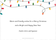 Merry and Bright Lights (Shaped Cut) Back