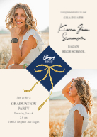 Grad Cap with Bow Front