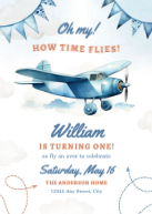 Time Flies First Birthday Front