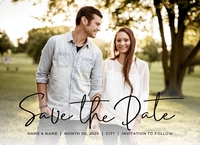 Simple Script Postcard Front