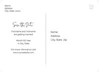 Simple Script Postcard Back