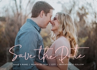 Simple Script Postcard Front