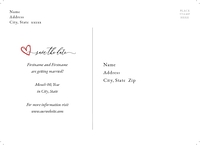 Hand Drawn Heart Postcard Back