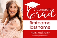 (36 x 24) Congrats Grad Hat