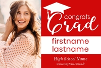 (72 x 48) Congrats Grad Hat