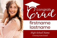 (36 x 24) Congrats Grad Hat