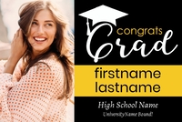 (36 x 24) Congrats Grad Hat