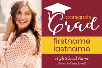 (36 x 24) Congrats Grad Hat