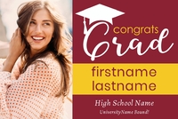 (72 x 48) Congrats Grad Hat