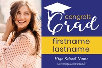 (72 x 48) Congrats Grad Hat