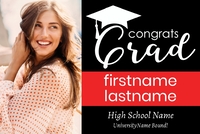 (36 x 24) Congrats Grad Hat