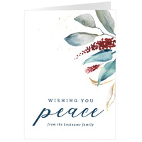 Peace Greenery, Fold (5x7) Back | Front