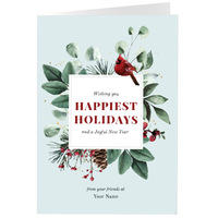 Holiday Cardinal, Fold (5x7) Back | Front