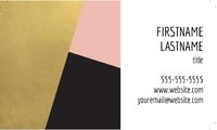 Pink Black Gold Polygons Front