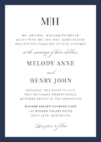 Initials Monogram, Solid Border Front