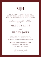 Initials Monogram, Solid Border Front