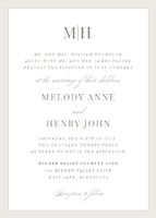 Initials Monogram, Solid Border Front