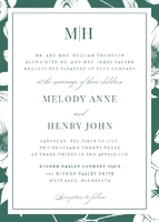 Initials Monogram, Floral Border Front