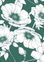 Initials Monogram, Floral Border Back