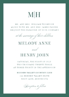 Initials Monogram, Solid Border Front