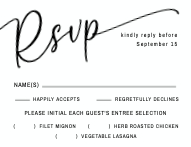 Classic Elegance RSVP Front