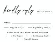 Modern Script RSVP Front