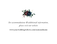 Burgundy Blooms with Navy Reception Enclosure Back