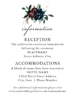 Burgundy Blooms with Navy Details Enclosure Front