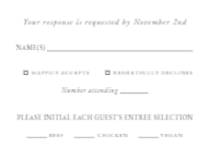 Blushing Bouquet, Script RSVP Back