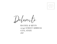 Stylish Script RSVP Postcard Back