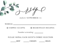 Corner Greenery RSVP Front