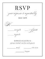 Initials Monogram RSVP Front