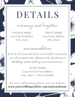 Initials Monogram, Floral Border, Details Enclosure Front