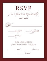 Initials Monogram, Solid Border RSVP Front