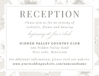 Initials Monogram (Floral Border) Reception Enclosure Front