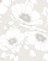 Initials Monogram (Floral Border) Details Enclosure Back