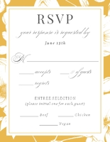 Initials Monogram, Floral Border RSVP Front