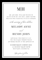 Initials Monogram, Solid Border Front
