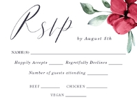 Soft Floral RSVP Front
