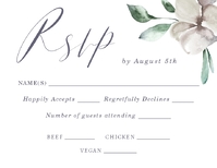 Soft Floral RSVP Front