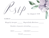 Soft Floral RSVP Front