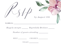 Soft Floral RSVP Front