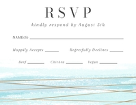 Metallic Lines RSVP Front