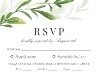 Flowing Greenery RSVP Front