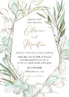 Greenery with Gold Geometric Front