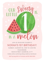 1 in a Melon, First Birthday Front