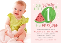 1 in a Melon, First Birthday Front