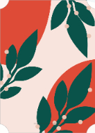 Modern Leaves (Shaped Cut) Back