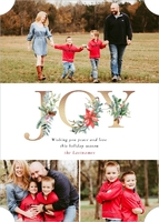 JOY with Holiday Greenery (Shaped Cut) Front